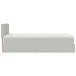vidaXL Cadre de lit ottoman et matelas gris clair 100x200 cm velours