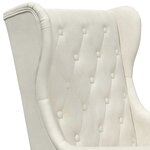 vidaXL Fauteuil Crème Velours