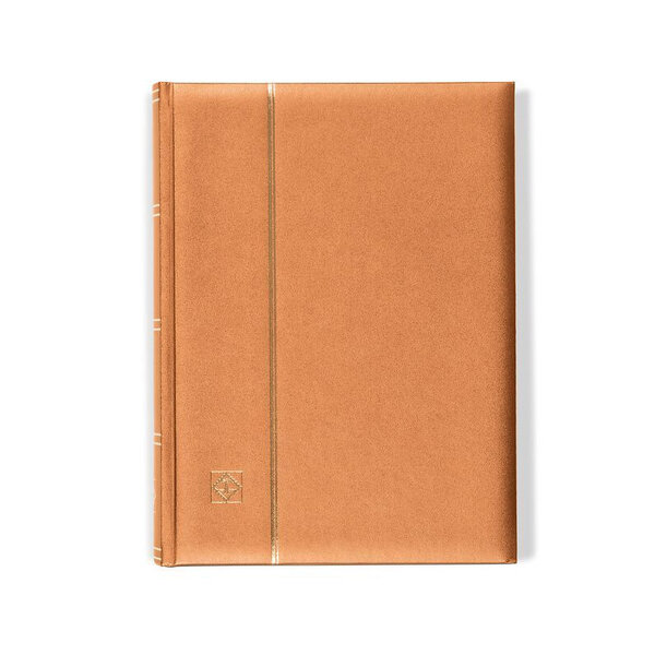 Classeur Comfort métallique 64 pages noires pour timbres. Couleur - bronze