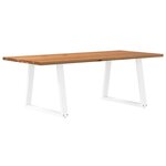vidaXL Table à manger marron clair bois de chêne massif rectangulaire