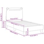 vidaXL Cadre de lit pour tout-petit avec tête de lit Gris foncé tissu