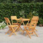 vidaXL Ensemble à manger de jardin 5 Pièces Bois de teck massif