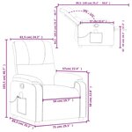 vidaXL Fauteuil inclinable de massage crème tissu microfibre