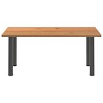 vidaXL Table à manger marron clair bois de chêne massif rectangulaire