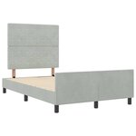 vidaXL Cadre de lit avec tête de lit Gris clair 120 x 200 cm Velours