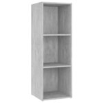 vidaXL Meubles TV 4 Pièces Gris béton 107x35x37 cm Bois d'ingénierie