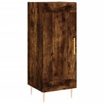 vidaXL Buffet haut Chêne fumé 34 5x34x180 cm Bois d'ingénierie