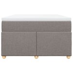 vidaXL Sommier à lattes de lit avec matelas Taupe 120x200 cm Tissu