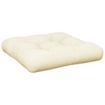 vidaXL Coussins de palette lot de 2 crème tissu