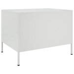 vidaXL Table basse blanc 68x50x50 5 cm acier