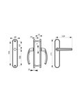 THIRARD - Ensemble de poignées pour porte intérieure Sultane sans trou  carré 7mm  entr'axes 195mm  anthracite - THIRARD