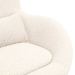 Fauteuil suspendu vidaXL en tissu velouté crème