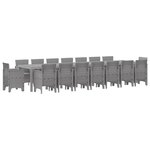 vidaXL Ensemble de salle à manger pour jardin 17 Pièces Gris clair