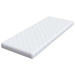 vidaXL Matelas avec Couche de Coco Blanc 200 x 80 cm Mousse PU