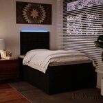 vidaXL Sommier à lattes de lit matelas Noir 120x200 cm Similicuir