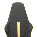 vidaXL Chaise de jeu Noir et doré Similicuir