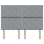 vidaXL Tête de lit gris clair en tissu avec design en blocs de diamant  160 cm