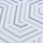vidaXL Coussins de Matelas Blanc et Bleu 200 x 200 cm