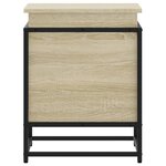 vidaXL Boîte de rangement avec couvercle chêne sonoma bois ingénierie
