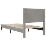 vidaXL Cadre de lit avec tête de lit Gris clair 90 x 190 cm Velours