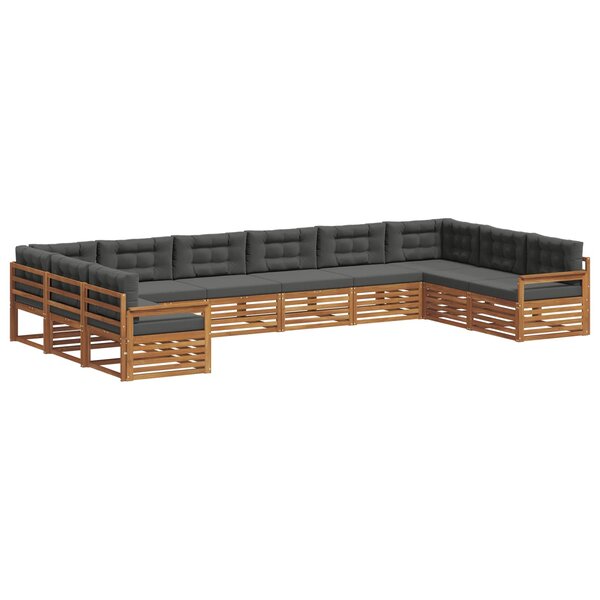 vidaXL Ensembles de canapés 9 pc Naturel et Anthracite