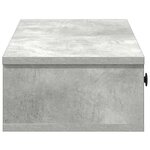 vidaXL Étagère murale avec tiroirs gris béton bois d'ingénierie