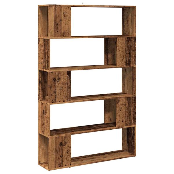 vidaXL Bibliothèque/Séparateur de pièce vieux bois 100x24x155 cm