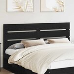 vidaXL Tête de lit Chêne noir 160 cm Bois d'ingénierie