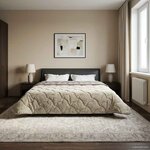 vidaXL Duvet d'hiver Matelassé Gris clair 220 x 240 cm