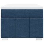 vidaXL Sommier à lattes de lit avec matelas Bleu 90x190 cm Tissu