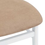 vidaXL Chaises à manger coussins 2 Pièces blanc bois massif caoutchouc