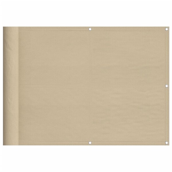 vidaXL Écran de balcon beige 75x700 cm 100  polyester oxford
