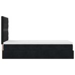 VidaXL Cadre de lit ottoman avec matelas noir 100x200cm velours