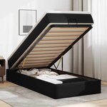 VidaXL Cadre de lit ottoman avec matelas noir 90x200 cm similicuir
