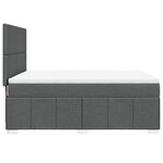 vidaXL Sommier à lattes de lit avec matelas Gris foncé 140x190cm Tissu