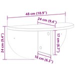vidaXL Étagère Murale 2 Pièces Blanc 38 x 19 x 19 cm Bois d'ingénierie