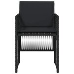 vidaXL Chaises de jardin lot de 4 avec coussins noir résine tressée