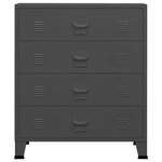 vidaXL Armoire à tiroirs industrielle Anthracite 78x40x93 cm Métal
