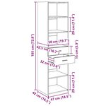 vidaXL Haut Armoire Bois Ancien 50 x 42 5 x 185 cm Bois d'ingénierie