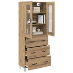 vidaXL Haut Armoire avec tiroir Chêne artisanal 69 5 x 34 x 180 cm