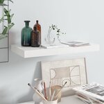 vidaXL Étagère murale flottante Blanc brillant 50x23x3 8 cm MDF