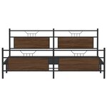 vidaXL Cadre de lit en métal sans matelas chêne marron 200x200 cm