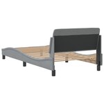 vidaXL Cadre de lit sans matelas gris clair 100x200 cm tissu