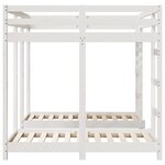 vidaXL Cadre de lit superposé triple Blanc 140 x 200 cm Pin massif