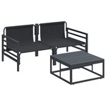 vidaXL Ensemble de canapé de jardin Anthracite Acier