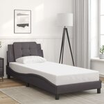 vidaXL Cadre de lit sans matelas Zadar gris 80x200 cm similicuir