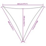vidaXL Voile d'ombrage 160 g/m² triangulaire bleu 4 5x4 5x4 5 m PEHD