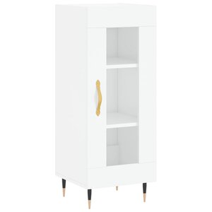 vidaXL Buffet Blanc brillant 34 5x34x90 cm Bois d'ingénierie