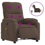 vidaXL Fauteuil inclinable de massage électrique marron