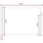 vidaXL Store latéral rétractable 160 x 300 cm 100  polyester fer acier
